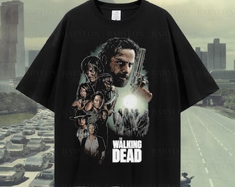 Oversized The Walking Dead Group Shirt, Sweatshirt, Hoodie | TWD Shirt, Daryl Dixon Shirt, Rick Grimes tee, Walking Dead Merch, Glenn Maggie