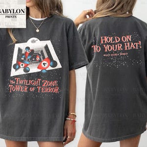 Vintage Tower Of Terror Shirt 2 Sided Print Disney Rides Shirt, Disneyworld Tee, Hollywood Studios Shirt Twilight Zone Tee Magic Kingdom Tee