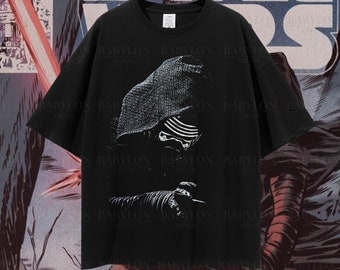 Oversized Kylo Ren Ben Solo T Shirt Star Wars Movie Poster Shirt Sequels Disney Sweatshirt Star Wars Gift The Force Awakens The Last Jedi