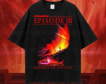 Vintage Star Wars Revenge of the Sith Shirt Oversized Anakin Skywalker Shirt Retro Star Wars Disneyland Family Shirt Kenobi Disney world tee