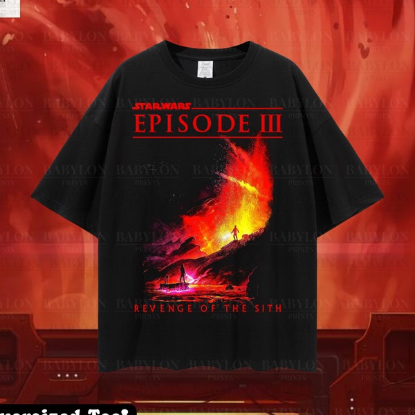Vintage Star Wars Revenge of the Sith Shirt Oversized Anakin Skywalker Shirt Retro Star Wars Disneyland Family Shirt Kenobi Disney world tee