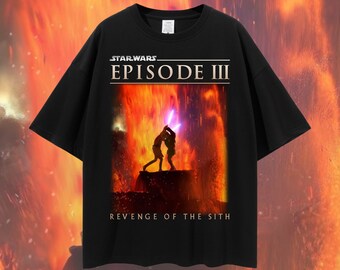 Vintage Star Wars La vendetta della camicia oversize Sith Obi Wan Kenobi Anakin Skywalker Camicia StarWars Disneyland Family Camicia Disneyworld tee