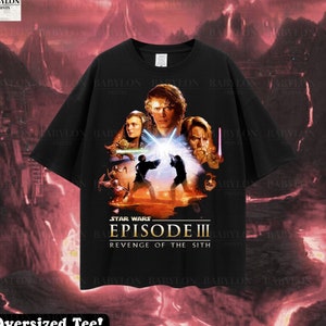 Vintage Star Wars La venganza de la camisa Sith Camisa de gran tamaño Anakin Skywalker Camisa retro Star Wars Disneyland Family Shirt Padme Disney world tee