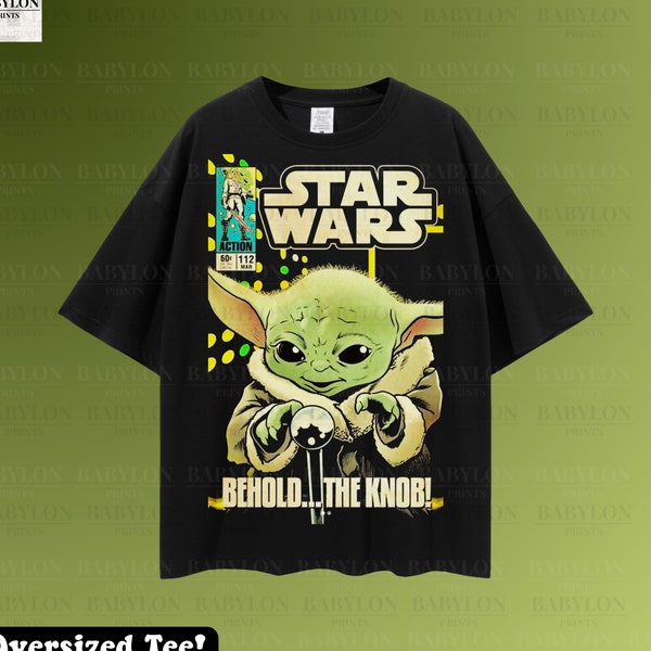 Oversized Star Wars Grogu Shirt, Cute Baby Yoda Shirt Mandalorian and Grogu Shirt Vintage Star Wars Shirt Galaxy's Edge Disneyland Shirt