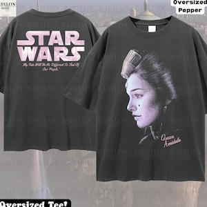 Oversized Königin Amidala Shirt: Padmé Amidala Shirt Retro Disney World Star Wars Merch Phantom Menace Naboo Star Wars Rache der Sith Tee