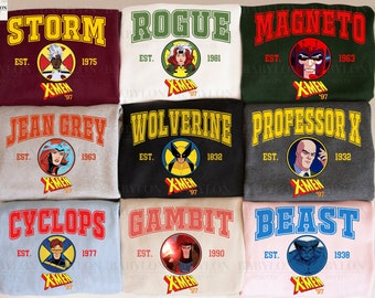 X-Men '97 Character Group T Shirt, Retro Animated Series 90s Shirt, Marvel X-Men Shirt, Superhero Shirt, Disney Vacation Matching Disney Tee