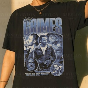 T-shirt The Walking Dead Rick Grimes, sweat-shirt, chemise à capuche TWD, chemise Daryl Dixon, t-shirt Rick Grimes, Walking Dead Merch Rick Carl Grimes
