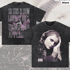 Oversized Padme Amidala Star Wars Front & Back Print T Shirt Revenge of the Sith Disneyland Prequel Star Wars Movie Gift Queen Amidala Shirt