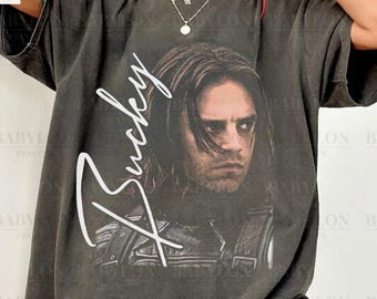 Vintage BUCKY BARNES T Shirt, Bucky Barnes Vintage Shirt, Bucky Barnes Portrait T Shirt, Bucky Barnes Bootleg Tee, The Winter Soldier 1917