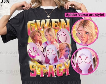 Gwen Stacy Shirt Spiderman Across The Spider-Verse Vintage T-Shirt, sweatshirt, hoodie, Spider-Women Unisex T-Shirt 90s retro Bootleg shirt