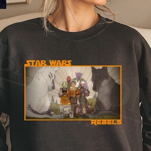 Camisa mural dos rebeldes de Star Wars, moletom, moletom | Camisa Star Wars, Tripulação Fantasma, Chopper Star Wars, Hera Syndulla, Ezra