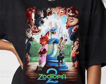 Camiseta de Disney Zootopia: Camisetas personalizadas de personajes Disney, camisetas a juego de Disney, camiseta de viaje a Disney, camiseta de Zootopia 2 con Nick Wilde y Judy Hopps