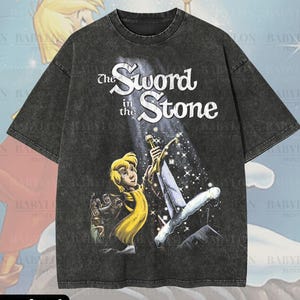 Oversized Disney The Sword In The Stone Shirt: Arthur And Merlin Shirt, Magic Kingdom Shirt, Disney Family Matching Shirt, Disney Group Tee