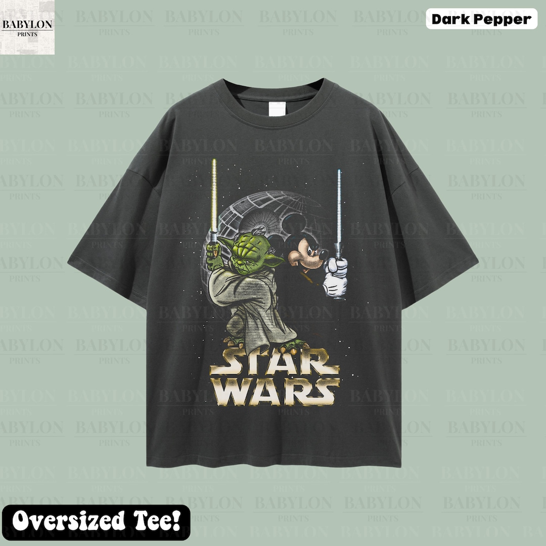 STARWARS Disney Tシャツ ヨーダ ミッキー Oversized Star Wars Yoda Mickey Shirt | Vintage Disney Star Wars