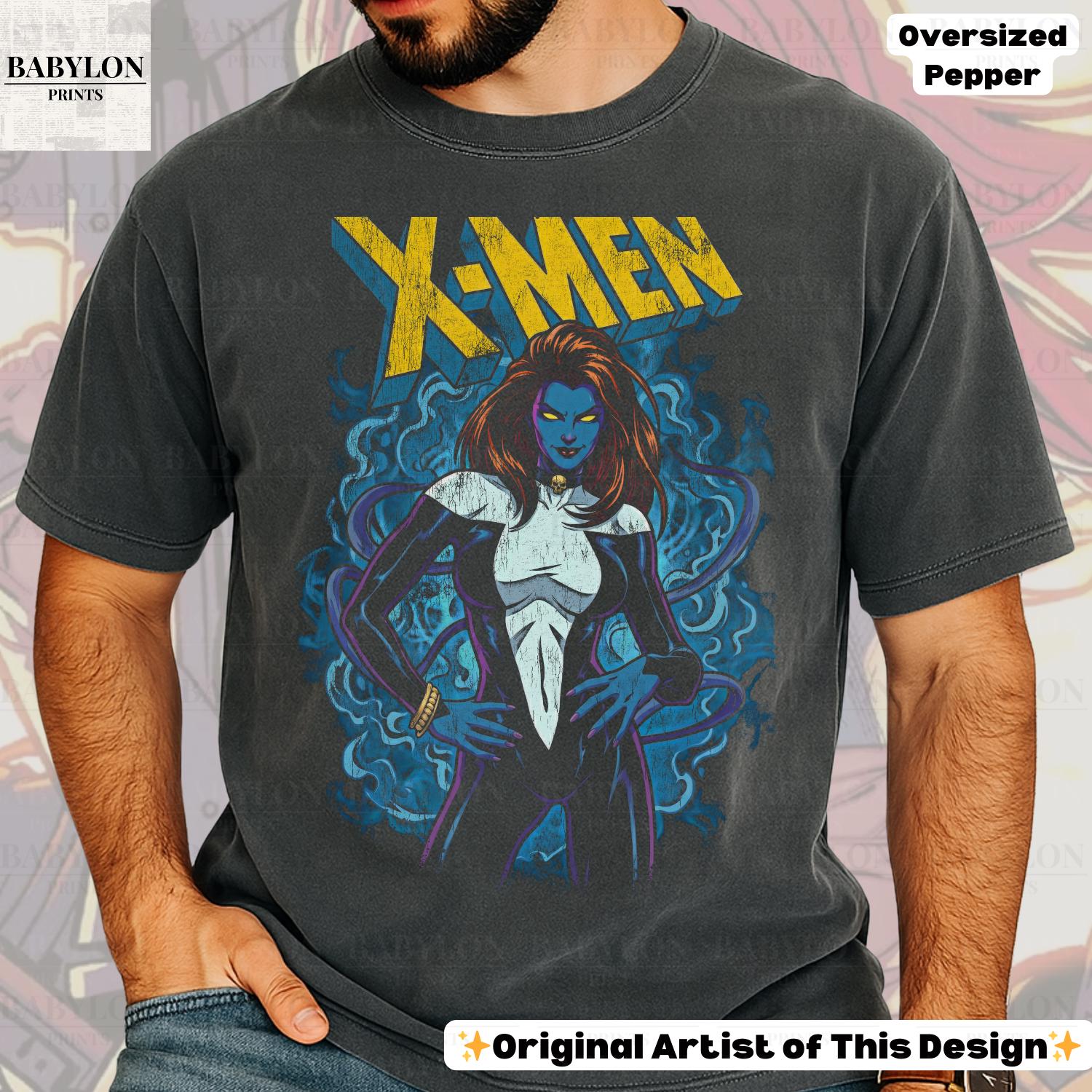 Oversized Mystique X-men Shirt: Vintage Marvel Mutant Tee, Marvel