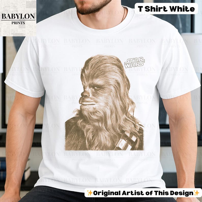 Vintage Star Wars Chewbacca T-shirt: Chewbacca Star Wars Hoodie, Star Wars Sweatshirt, Empire Strikes Back T-shirt, Disneyworld Star Wars-present bild 15