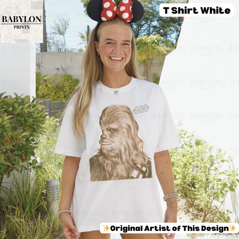 Vintage Star Wars Chewbacca T-shirt: Chewbacca Star Wars Hoodie, Star Wars Sweatshirt, Empire Strikes Back T-shirt, Disneyworld Star Wars-present bild 14