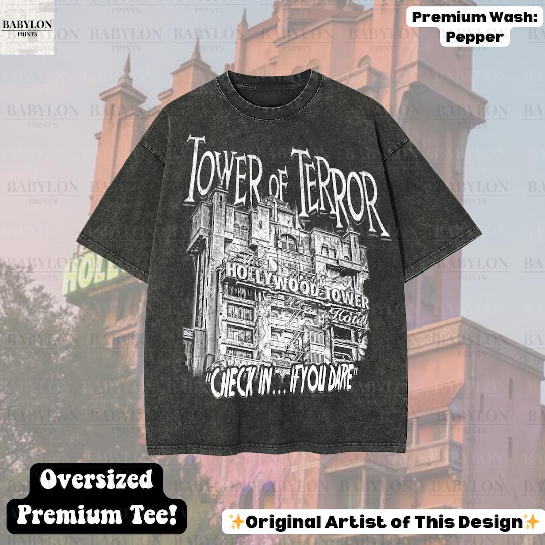 Oversized Tower of Terror Shirt: Disney Rides Shirt, Disneyworld