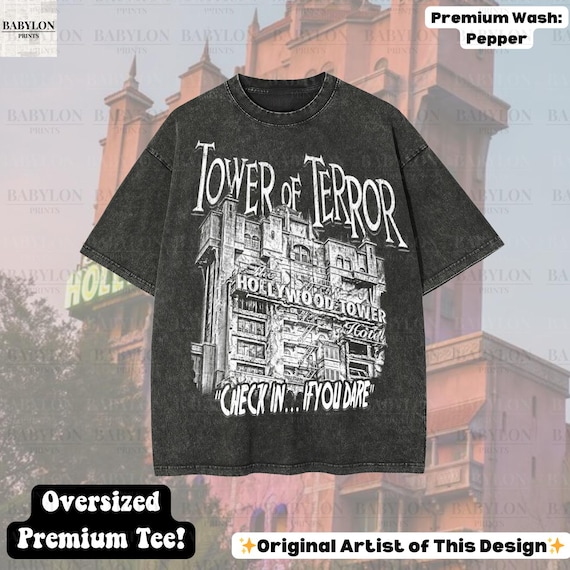 Oversized Tower of Terror Shirt: Disney Rides Shirt, Disneyworld