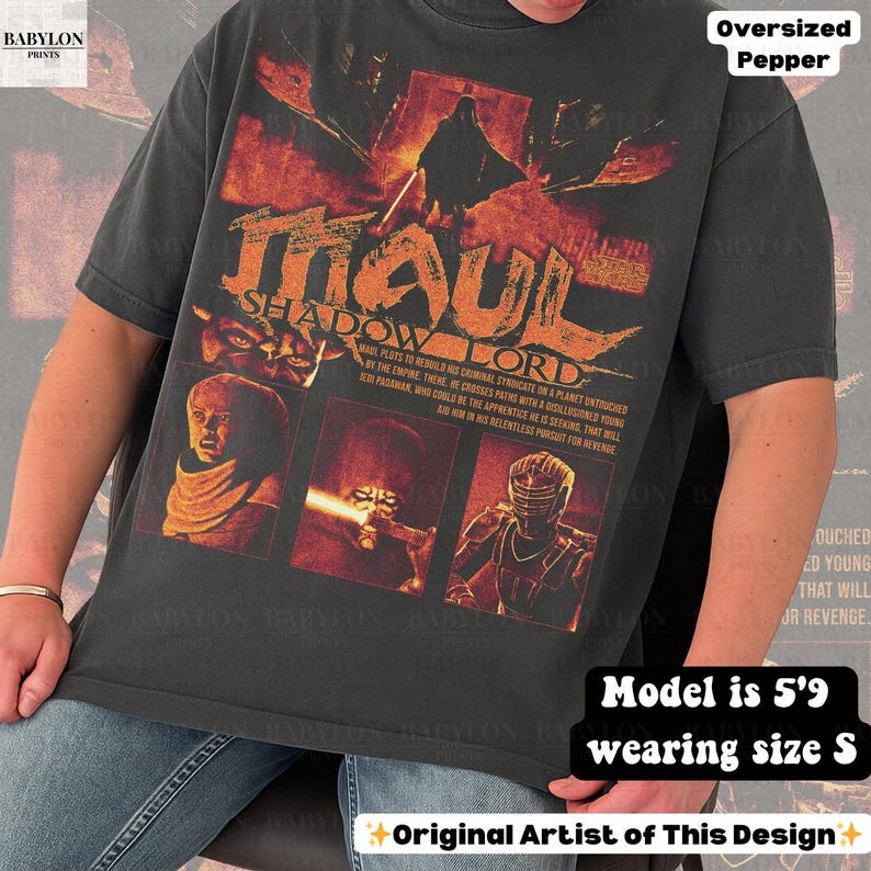 Camiseta extragrande de Darth Maul, Señor de las Sombras: Sudadera con capucha de Darth Maul de Star Wars, camiseta de Devon Izara de Star Wars, sudadera de Maul, camiseta de Señor Sith de Disneyworld imagen 13