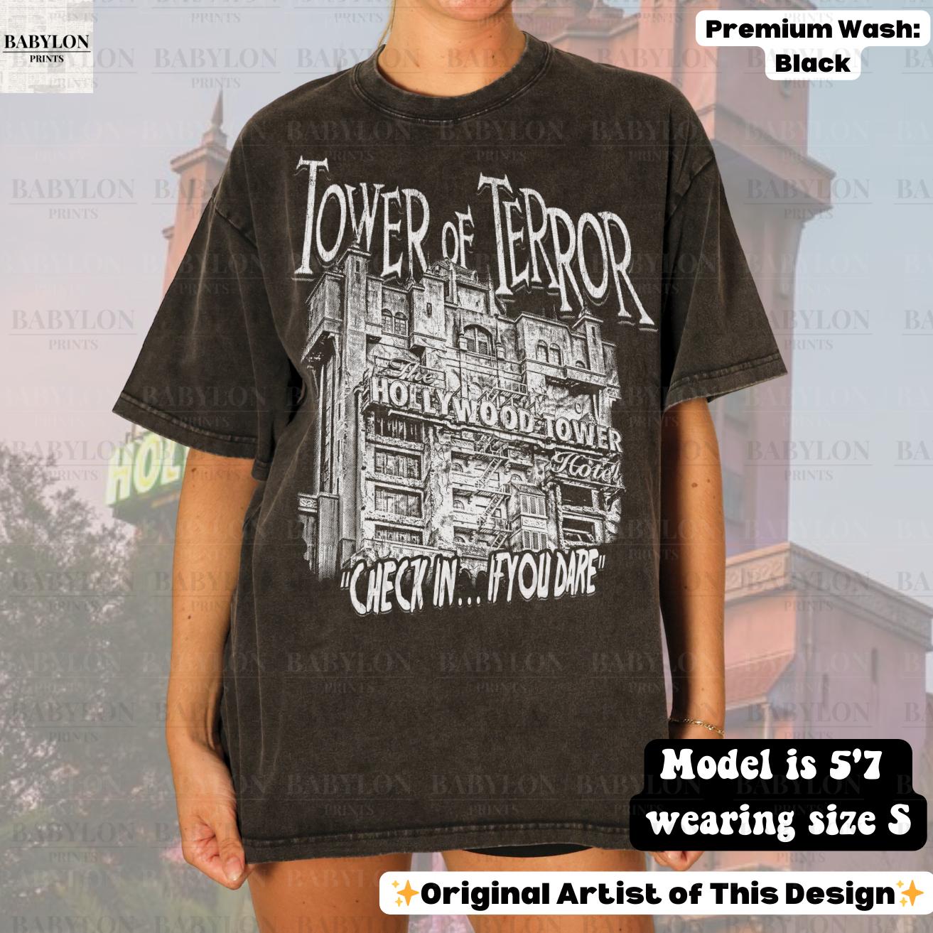 Oversized Tower of Terror Shirt: Disney Rides Shirt, Disneyworld