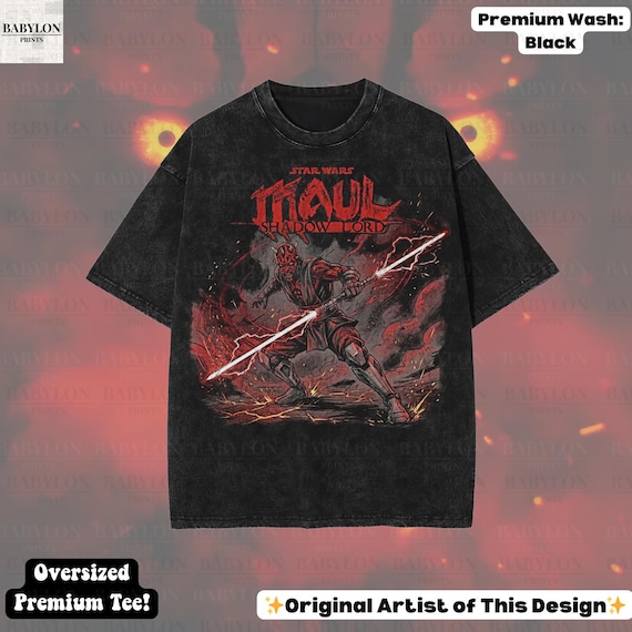 Oversized Darth Maul Star Wars Shirt: Darth Maul Shadow Lord Hoodie, Star Wars Clone Wars Tee, Maul Sweatshirt, Disneyworld Sith Lord Shirt