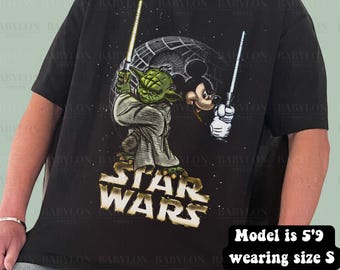 Oversized Star Wars Yoda Mickey Shirt | Vintage Disney Star Wars