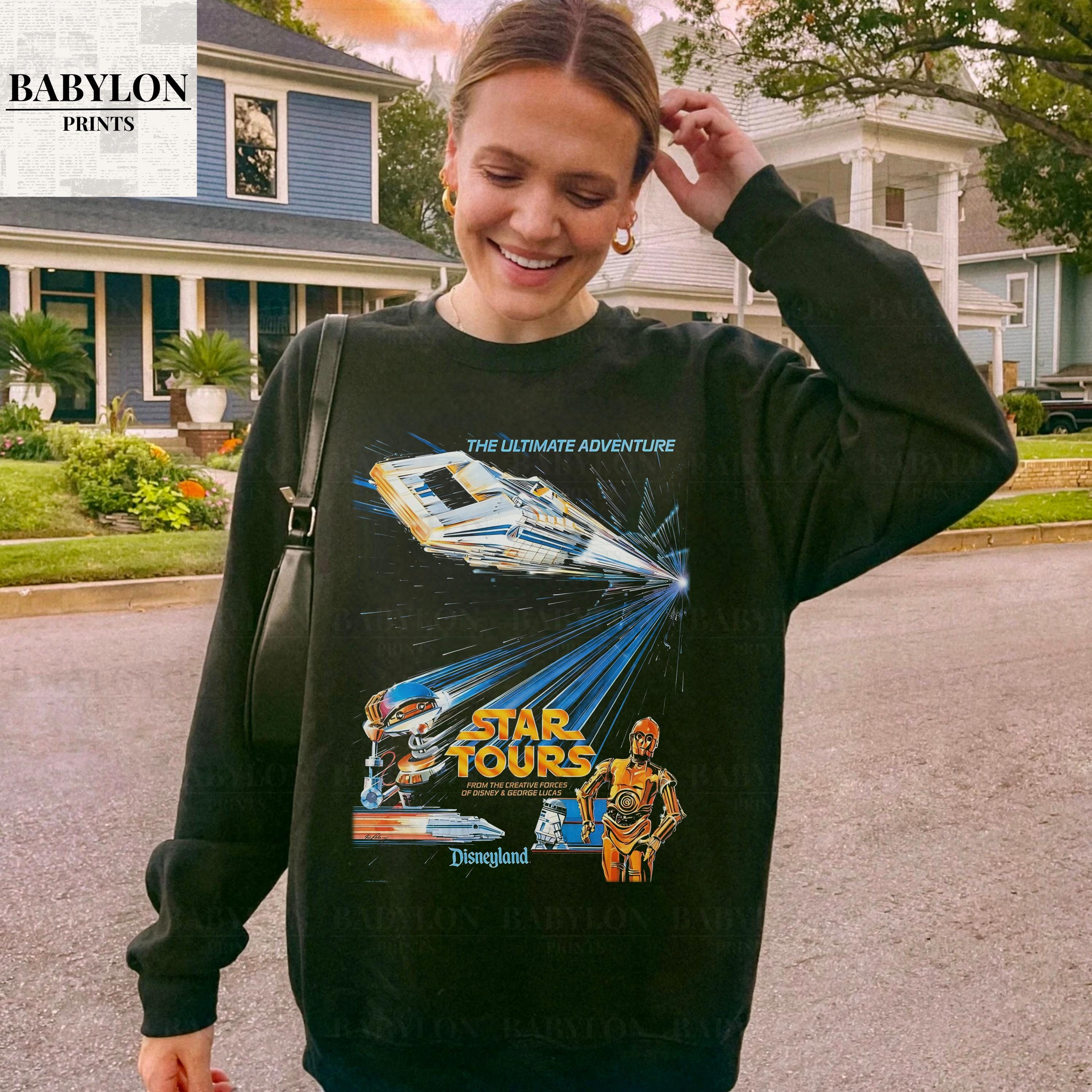 Vintage Star Tours Shirt Star Wars Ride Shirt Disneyland Shirts 