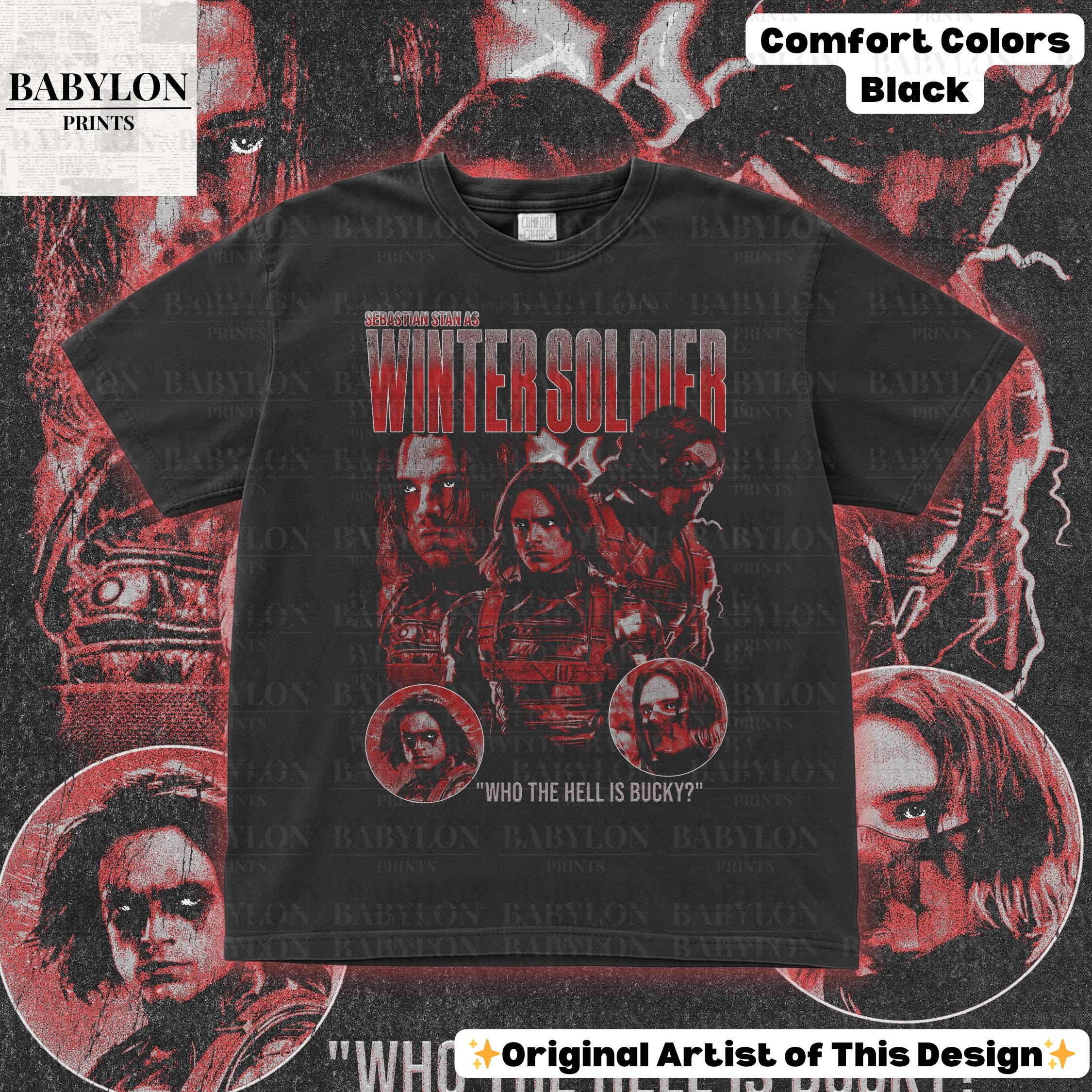 Vintage Winter Soldier T Shirt, Bucky Barnes Vintage Shirt, Bucky Barnes Retro 90s Tshirt, Bucky Barnes Bootleg Tee, The Winter Soldier 1917