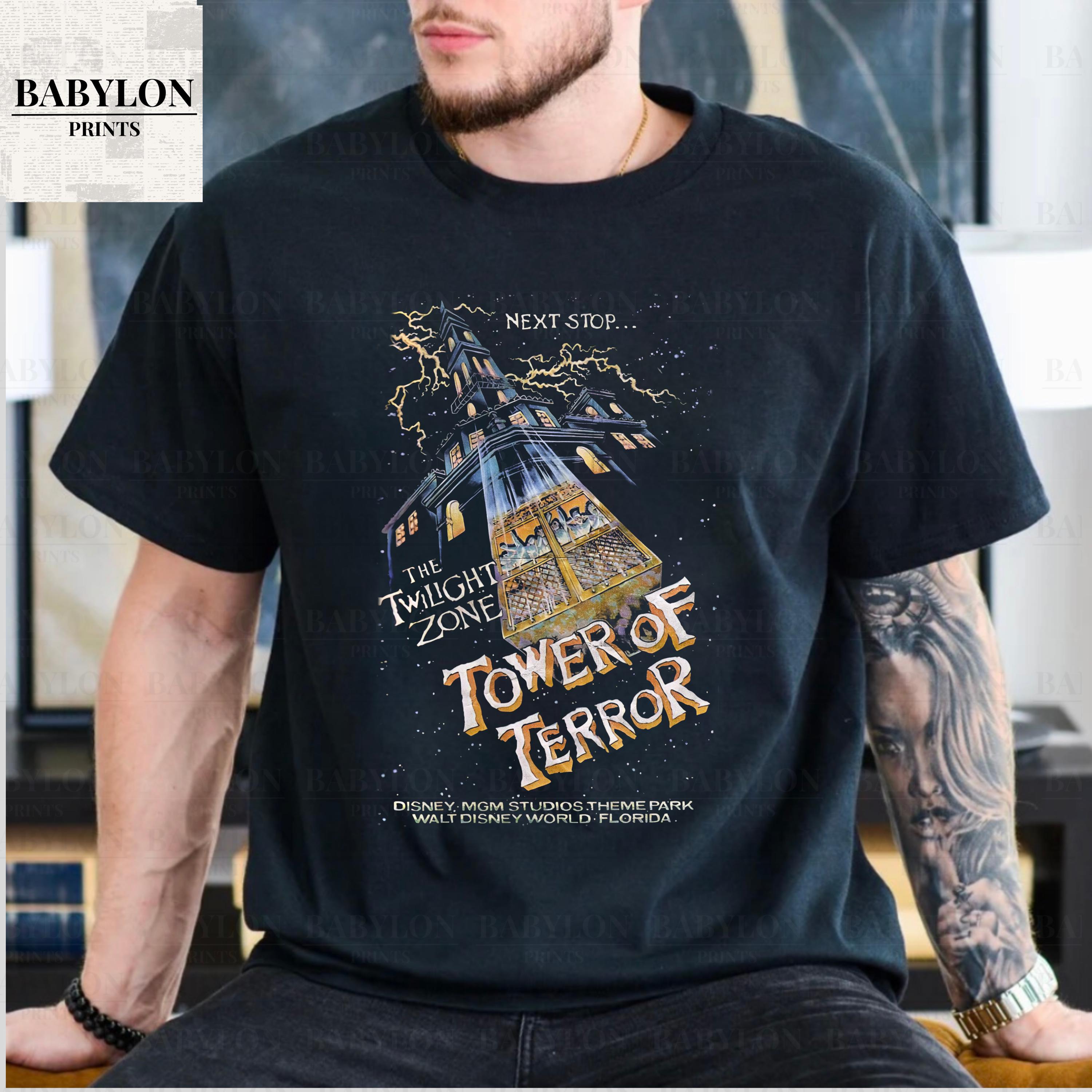 トップス 90s DISNEY \"Tower of Terror\" vintage T 90s Vintage Disney - Twilight Zone Tower of Terror - Shirt