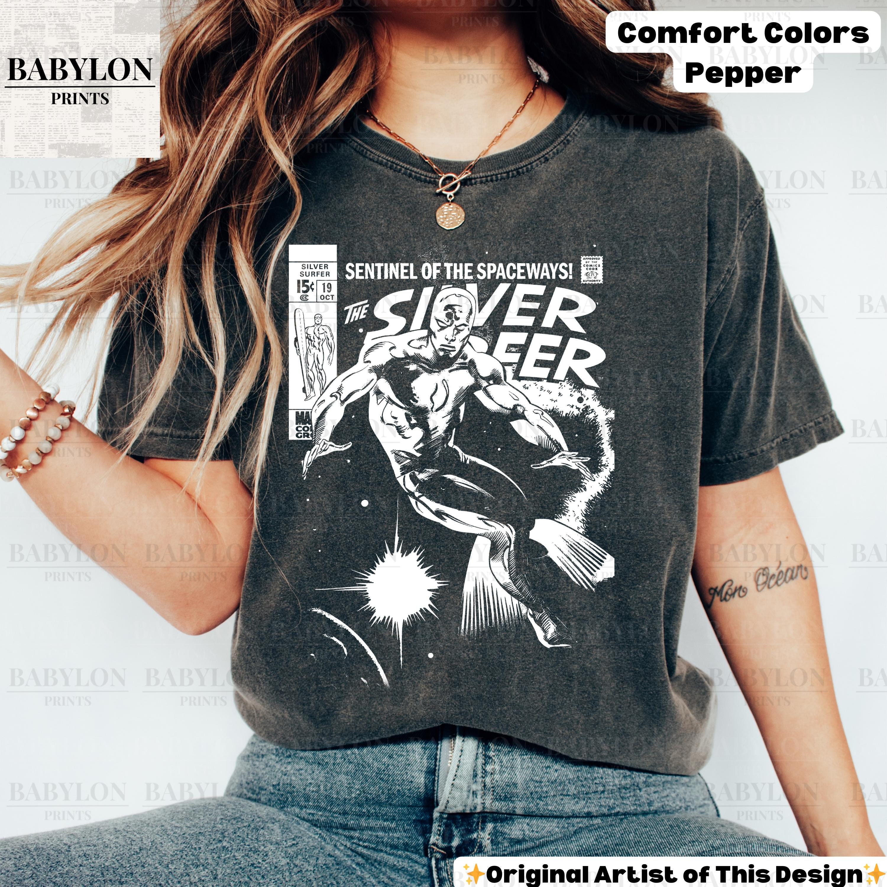 Vintage Silver Surfer Comic T Shirt Fantastic Four Comic Tee 