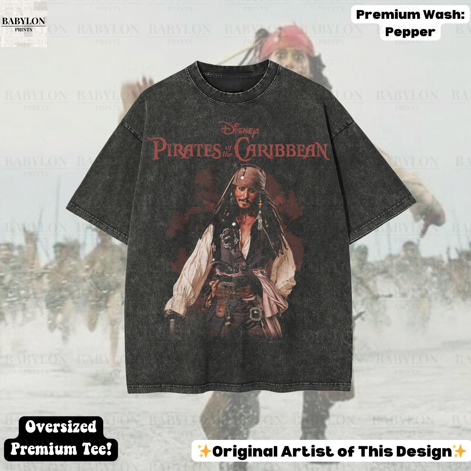 Oversized Jack Sparrow Pirates Shirt: Disney Tee, Captain Jack 