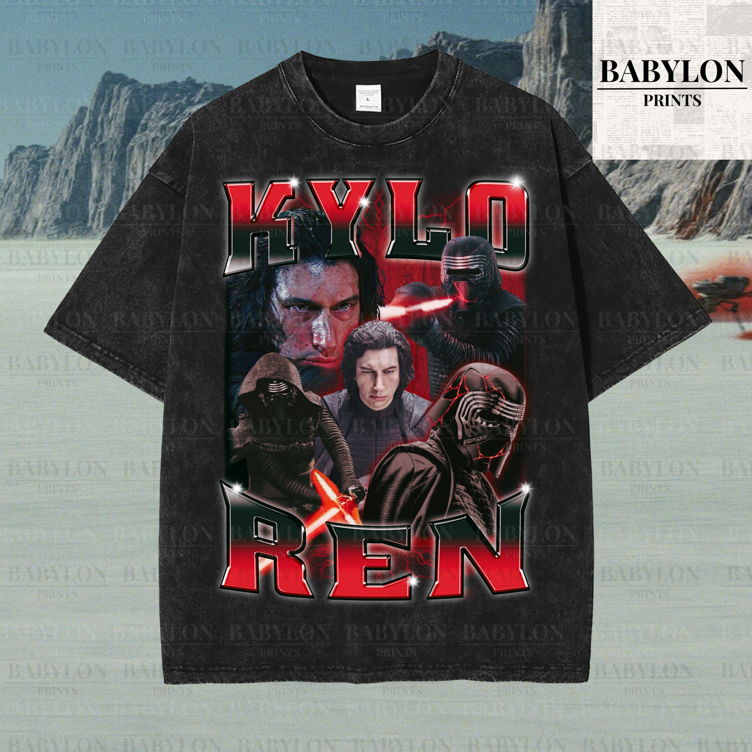 Oversized Kylo Ren Shirt 90s Bootleg Graphic Tee Disney
