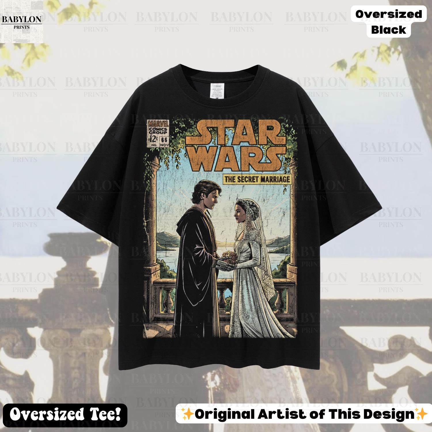 Oversized Anakin and Padme Wedding Shirt: Star Wars Attack of the