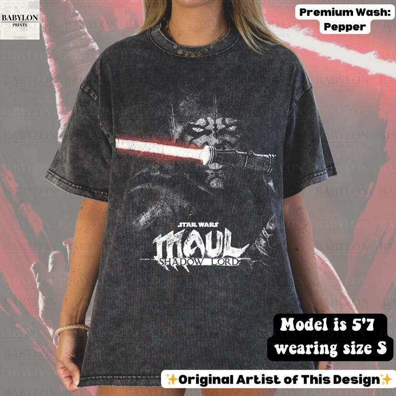 Oversized Darth Maul Shadow Lord Shirt: Star Wars Maul Hoodie, Star Wars Shadow Lord Sweatshirt, Disneyworld Clone Wars Shirt, Maul Gift image 11