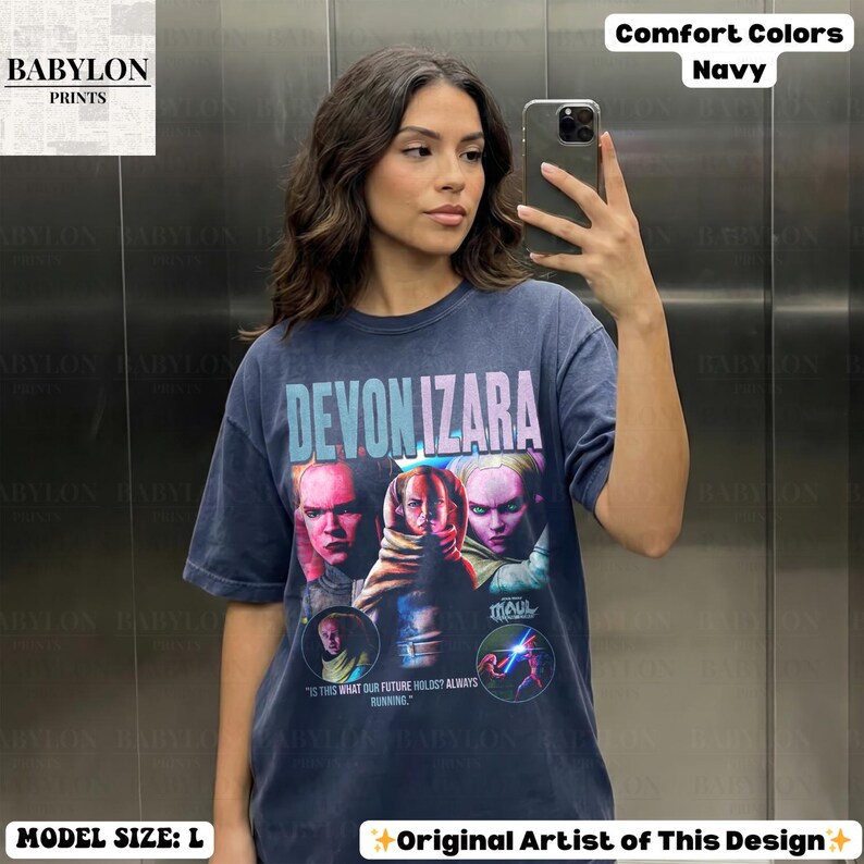 Maglietta vintage Devon Izara Maul Shadow Lord: Felpa con cappuccio Star Wars Devon Izara, Felpa Star Wars Devon Izara, Maglietta Disneyworld Clone Wars ComfortColor-Navy