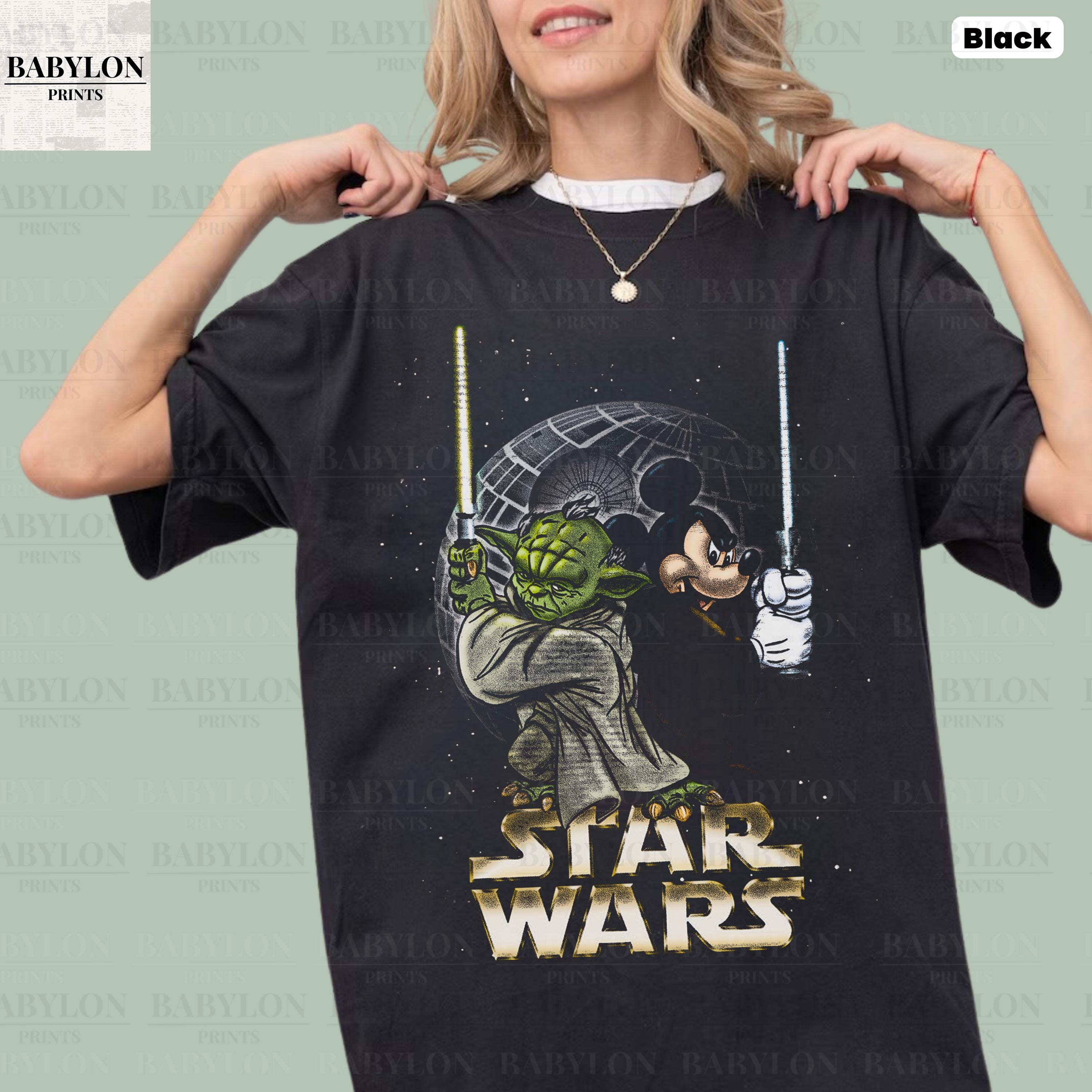 STARWARS Disney Tシャツ ヨーダ ミッキー Oversized Star Wars Yoda Mickey Shirt | Vintage Disney Star Wars