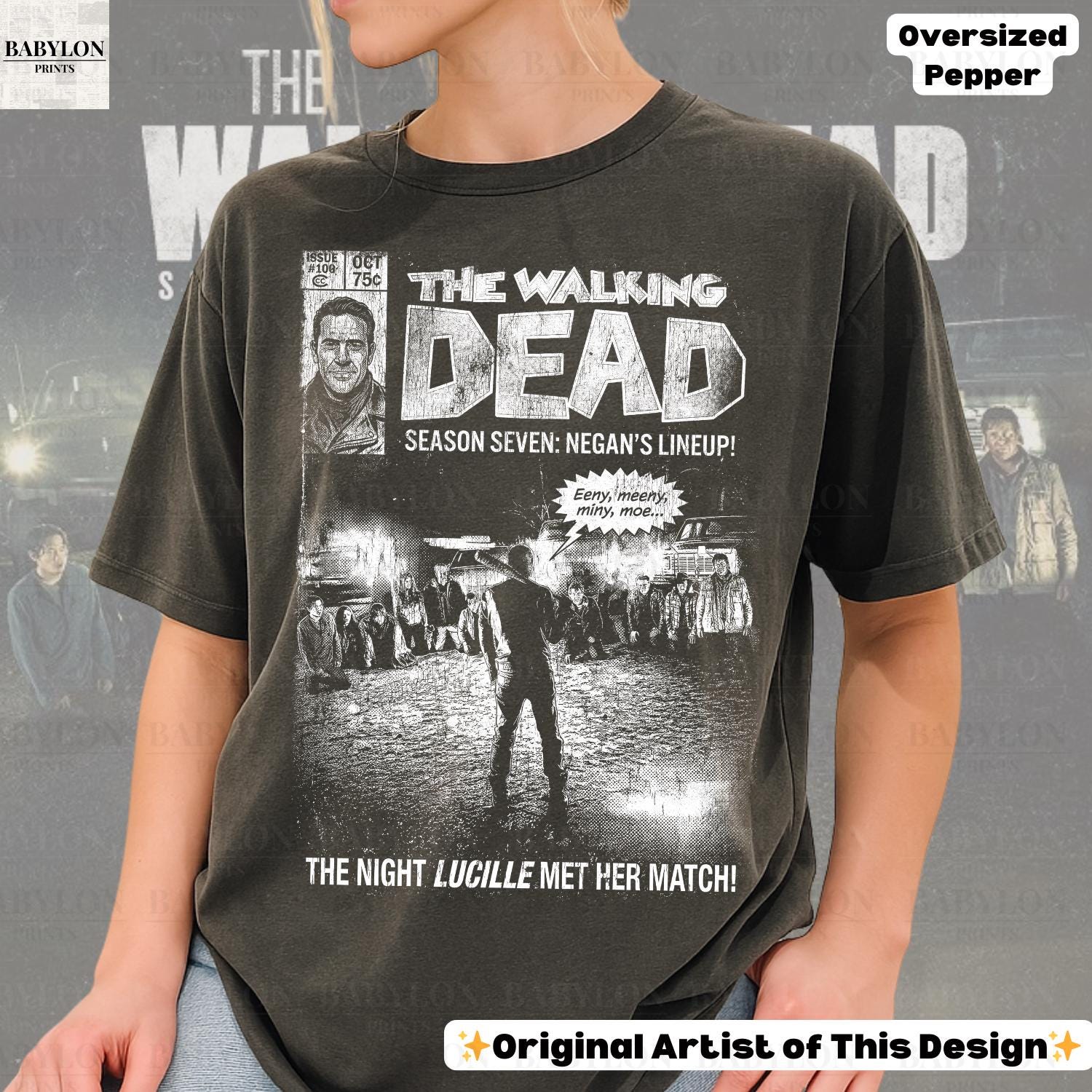 Oversized the Walking Dead Shirt: TWD Shirt, Walking Dead Season 7
