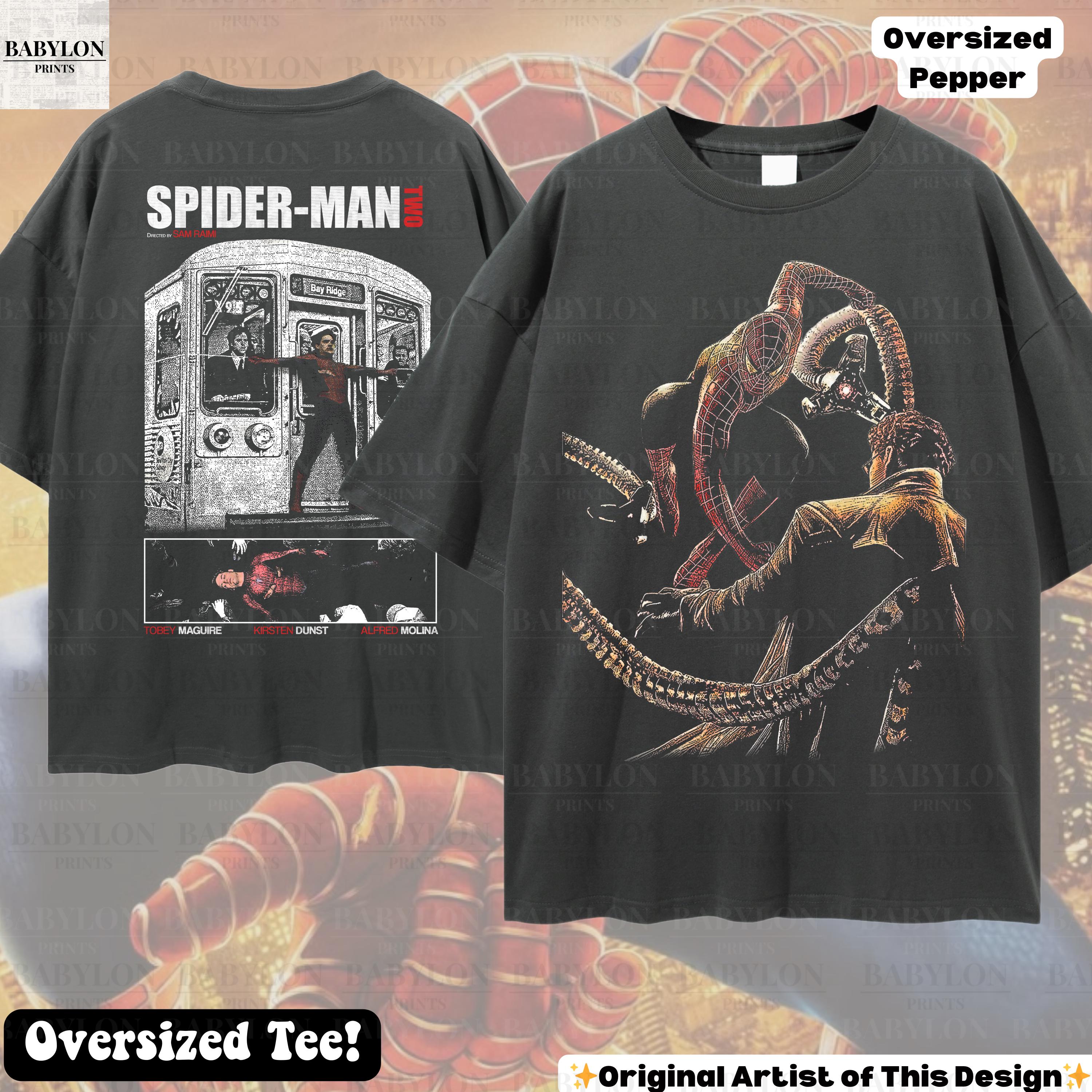 Discover Oversized Tobey Maguire Spider-Man T-Shirt Vintage MCU Marvel Disney Vacation Holiday Gift
