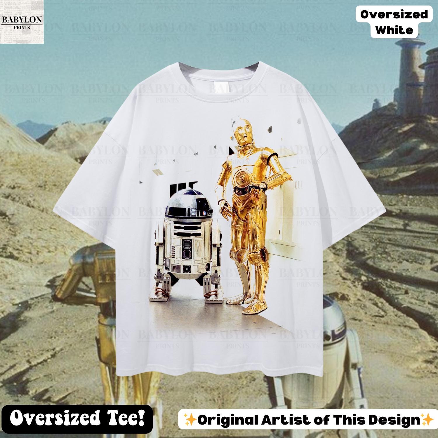 Oversized R2D2 C3PO Star Wars T Shirt: Star Wars New Hope Hoodie