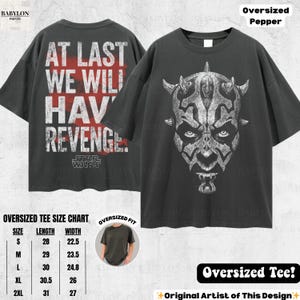 Vintage Darth Maul Star Wars-shirt: Darth Maul Shadow Lord hoodie, Clone Wars-T-shirt, Star Wars Phantom Menace-sweater, Disneyworld-shirt Oversized Tee Pepper