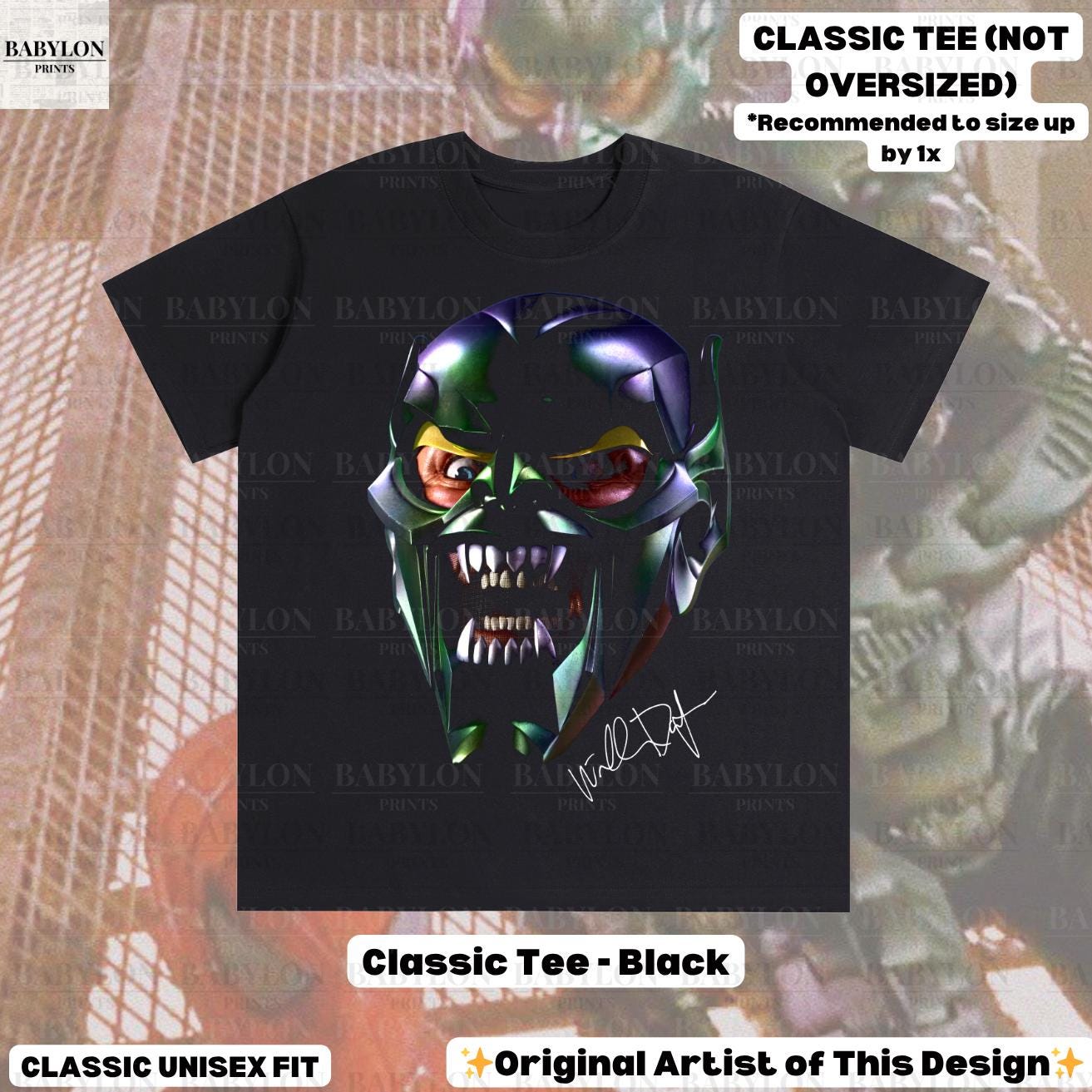 Oversized Green Goblin Spiderman Shirt Green Goblin T Shirt Spider