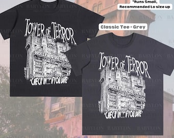 Oversized Tower of Terror Shirt: Disney Rides Shirt, Disneyworld