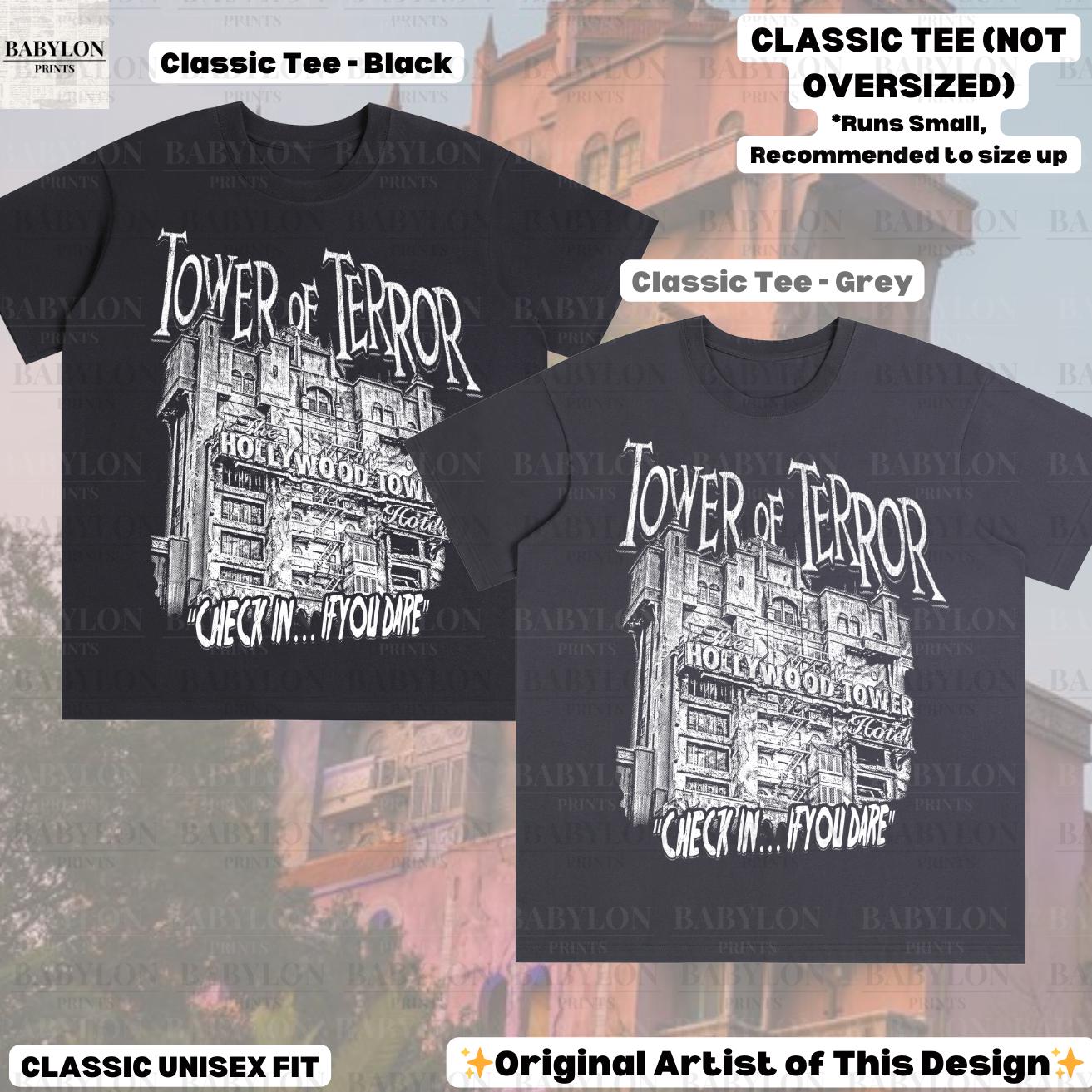 Oversized Tower of Terror Shirt: Disney Rides Shirt, Disneyworld