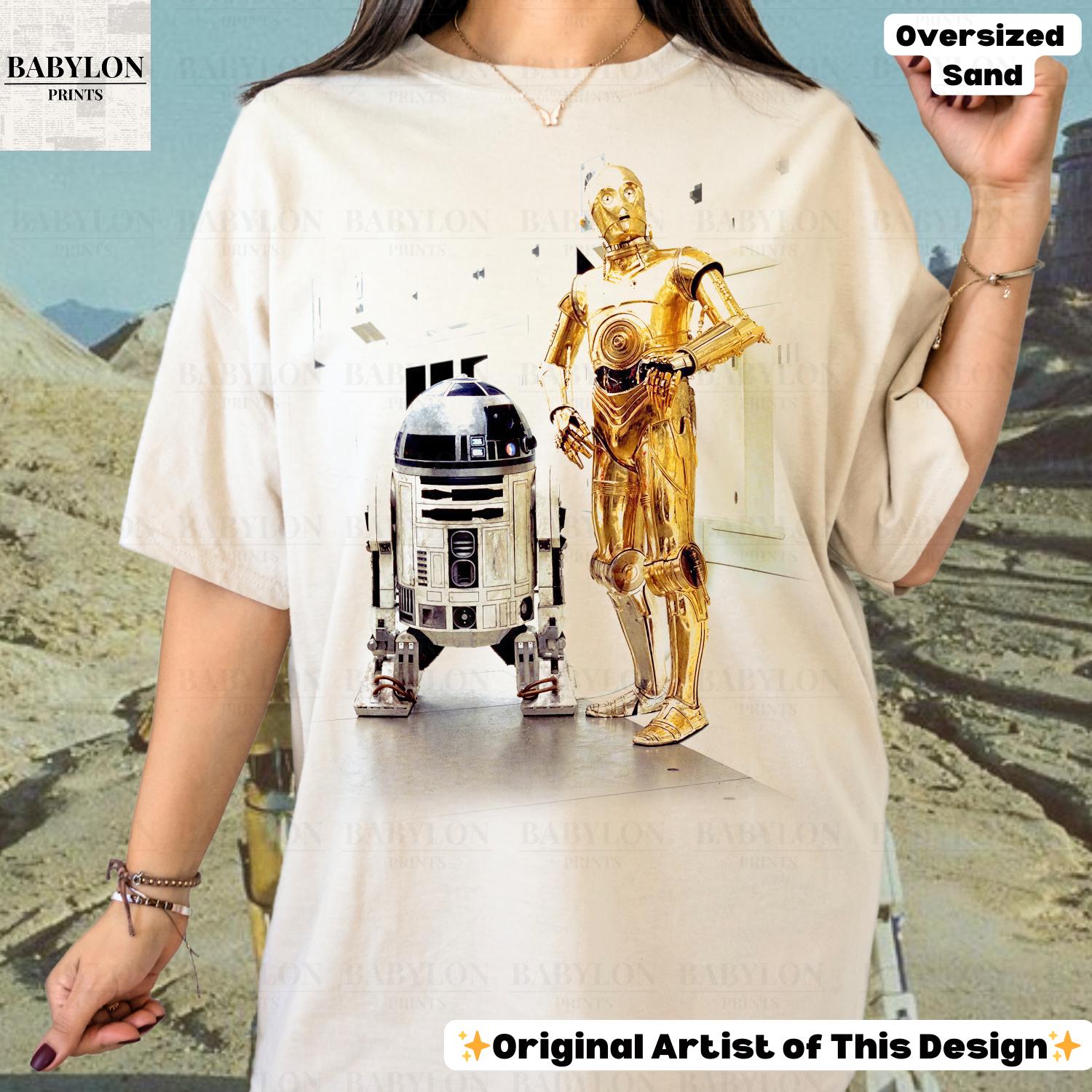 Oversized R2D2 C3PO Star Wars T Shirt: Star Wars New Hope Hoodie