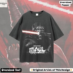 Oversized Darth Maul Shadow Lord Shirt: Star Wars Maul Hoodie, Star Wars Shadow Lord Sweatshirt, Disneyworld Clone Wars Shirt, Maul Gift Oversized Pepper