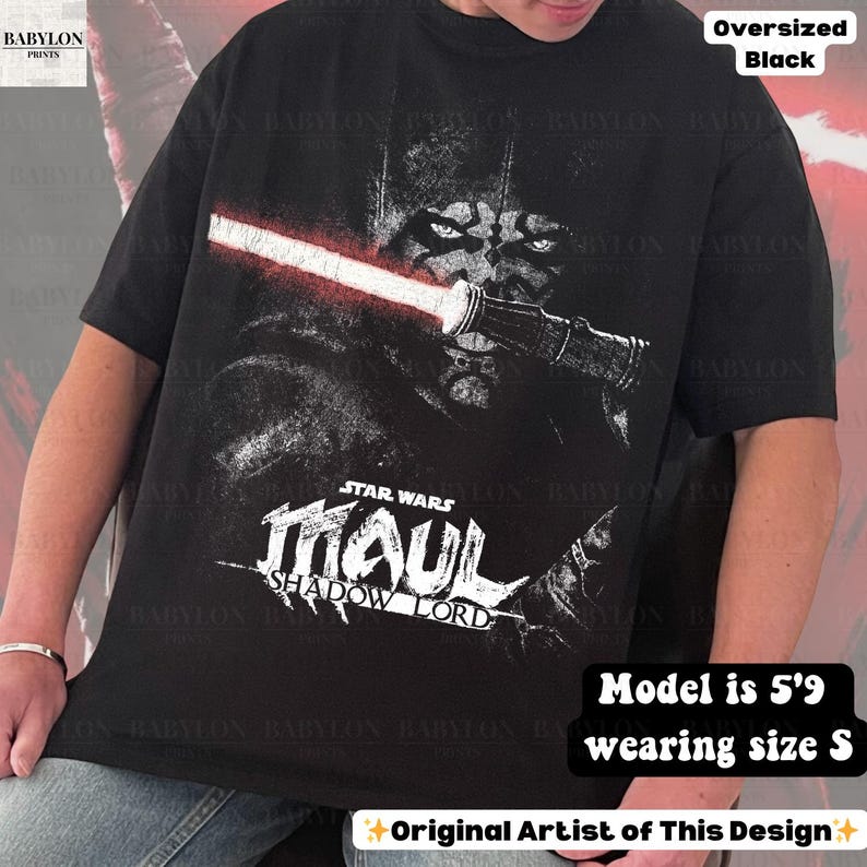 Oversized Darth Maul Shadow Lord Shirt: Star Wars Maul Hoodie, Star Wars Shadow Lord Sweatshirt, Disneyworld Clone Wars Shirt, Maul Gift image 10