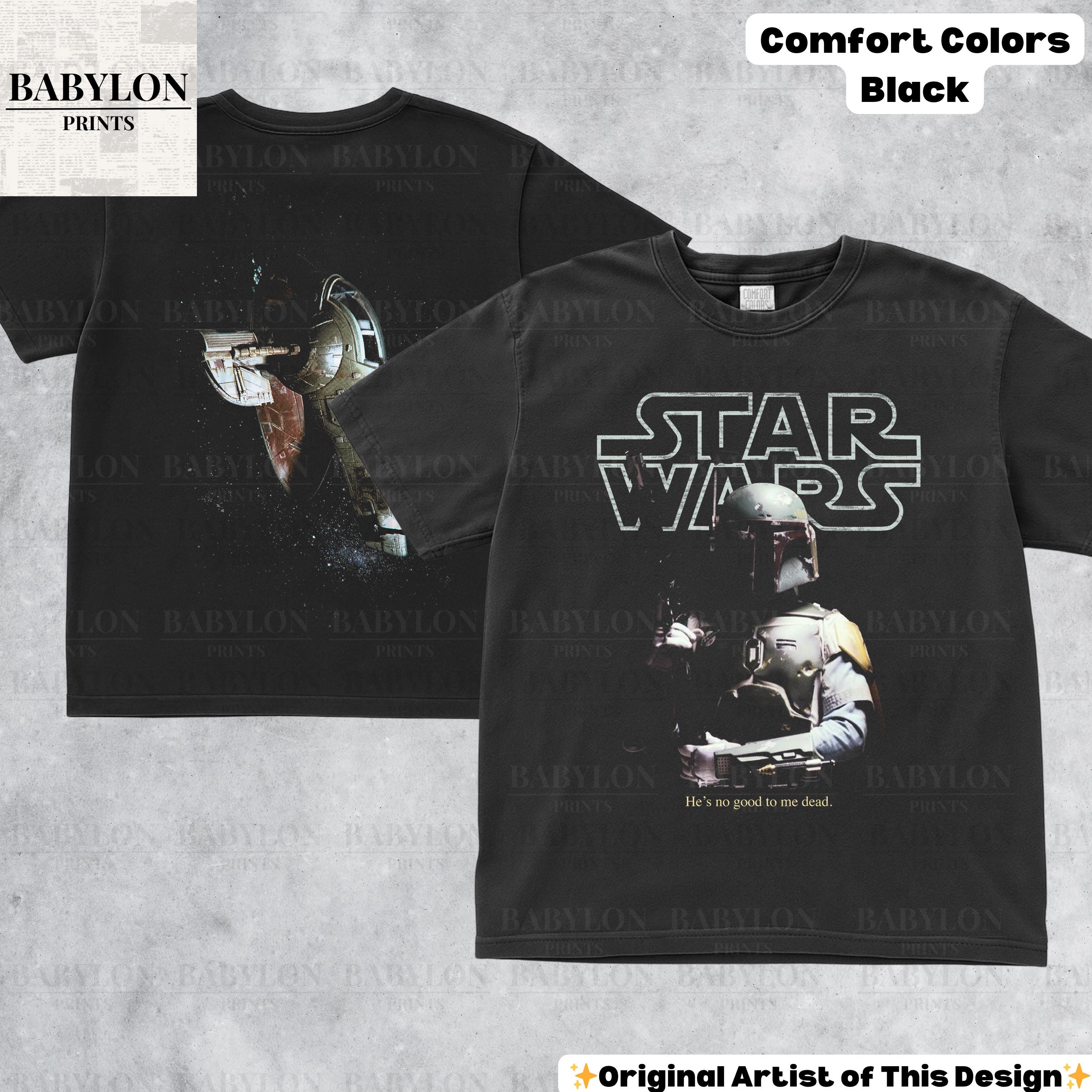 Vintage Boba Fett T Shirt | Star Wars Empire Strikes Back Shirt Boba Fett Starship Sweatshirt Disneyland Mandalorian Bounty Hunter Shirt