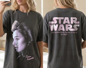 Camiseta vintage de la Reina Amidala Camiseta de Padmé Amidala Merchandising retro de DisneyWorld Star Wars La Amenaza Fantasma Naboo Camiseta de Star Wars La Venganza de los Sith