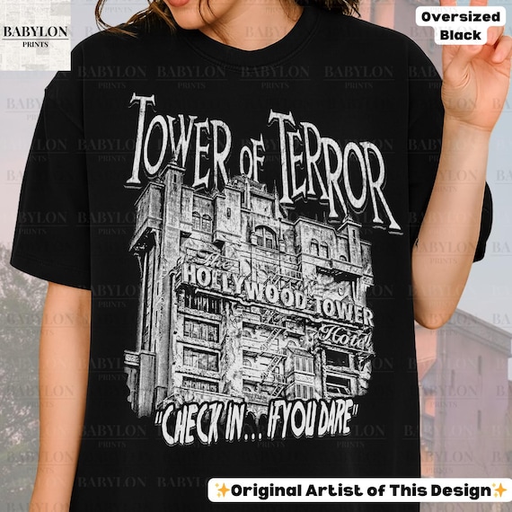 Oversized Tower of Terror Shirt: Disney Rides Shirt, Disneyworld